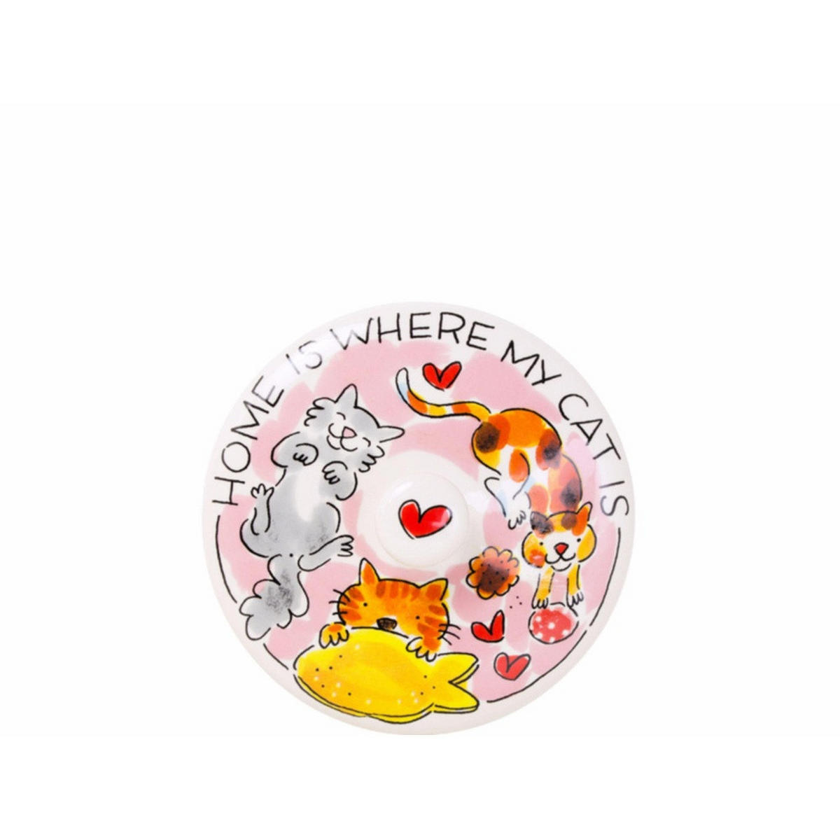 VORRATSDOSE Zuhause ist da, wo die Katze ist in Bunt - 22,5cm - Multicolor, Keramik (16/22/16cm) - Blond Amsterdam