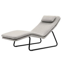 RELAXLIEGE - Webstoff - Hellgrau/Schwarz, Textil (70/88/168cm) - home24