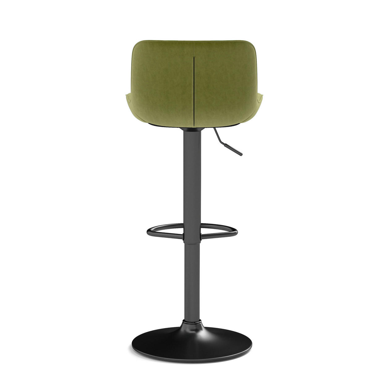 BARHOCKER höhenverstellbar 87 - 109 cm Samt Grün 2er-Set - Grün, Metall (46/87/47.1cm) - Meubliv