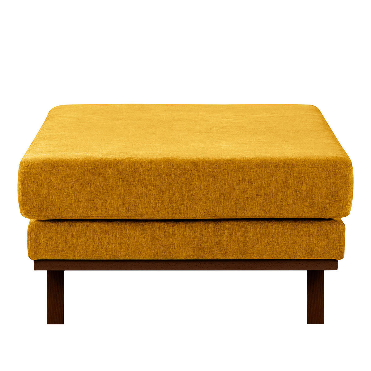 HOCKERBANK - Gelb/Buchefarben, Buchenholz/Textil (180/43/81cm) - home24