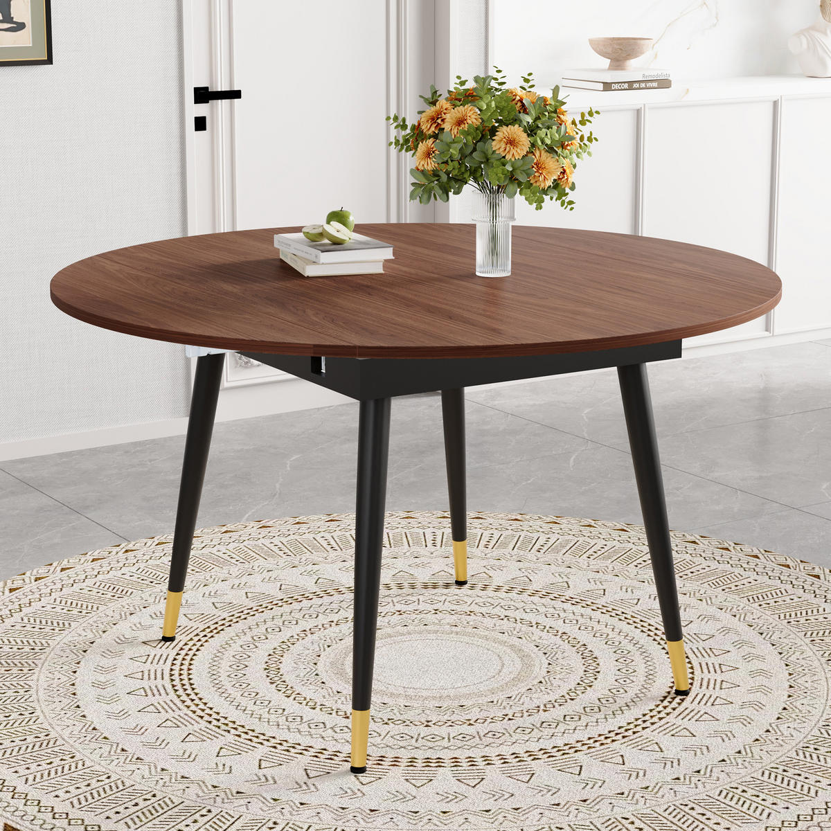 AUSZIEHTISCH Nussbaumfarben 135/85/77 cm - Walnussfarben, Holz (85/135/77cm) - PANGIVO
