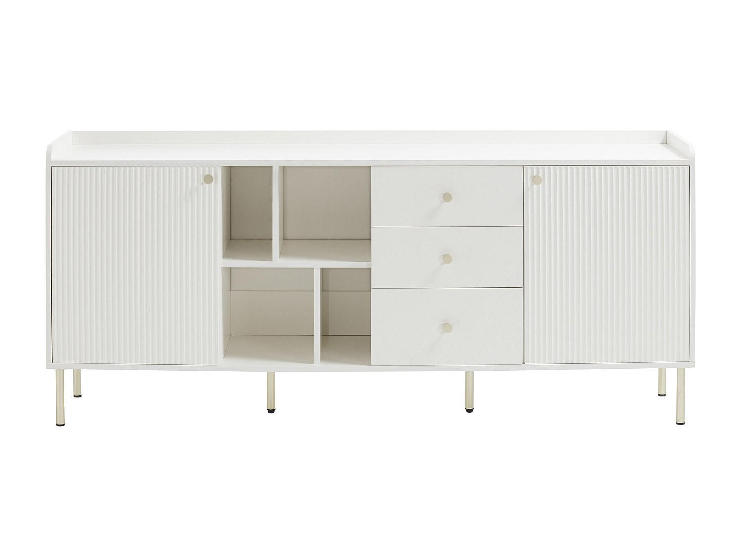 SIDEBOARD - 185 cm x 40 cm - Holz, Platte - Weiß - LUNAOR - Weiß, Holz (185/80/40cm) - Vente-Unique