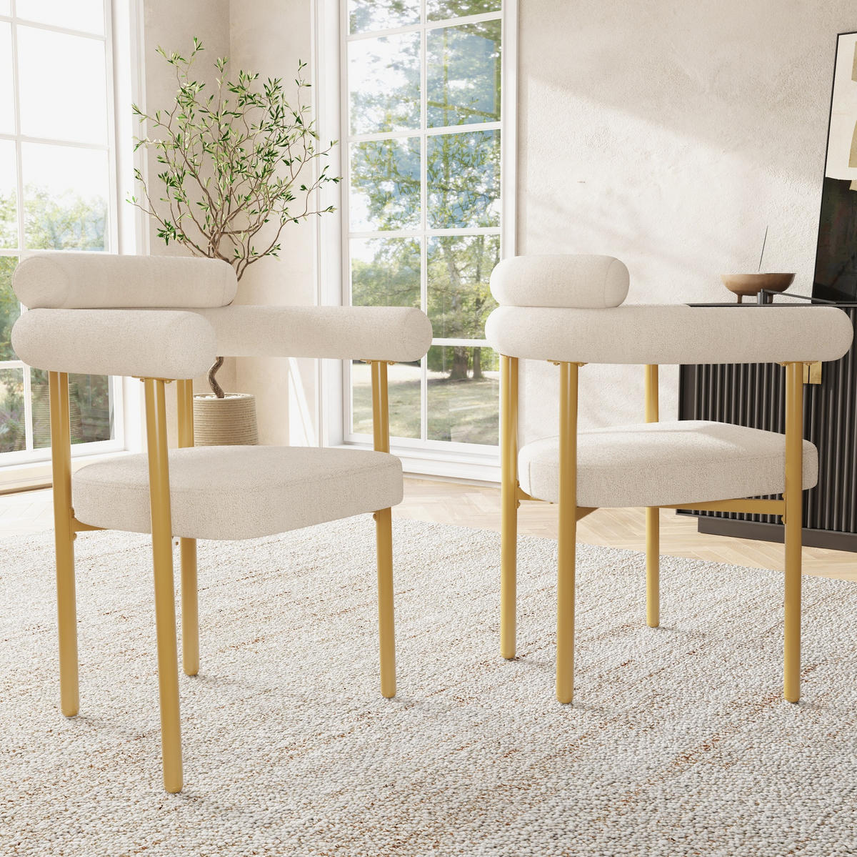 ESSZIMMERSTUHL mit ergonomischer Rückenlehne 70 x 62 x 84 cm Beige - Beige, Metall (62/84/70cm) - Meubliv