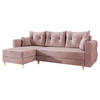 ECKSOFA Zako L - Naturfarben/Rosa, Holz/Textil (238/138cm) - MIRJAN24