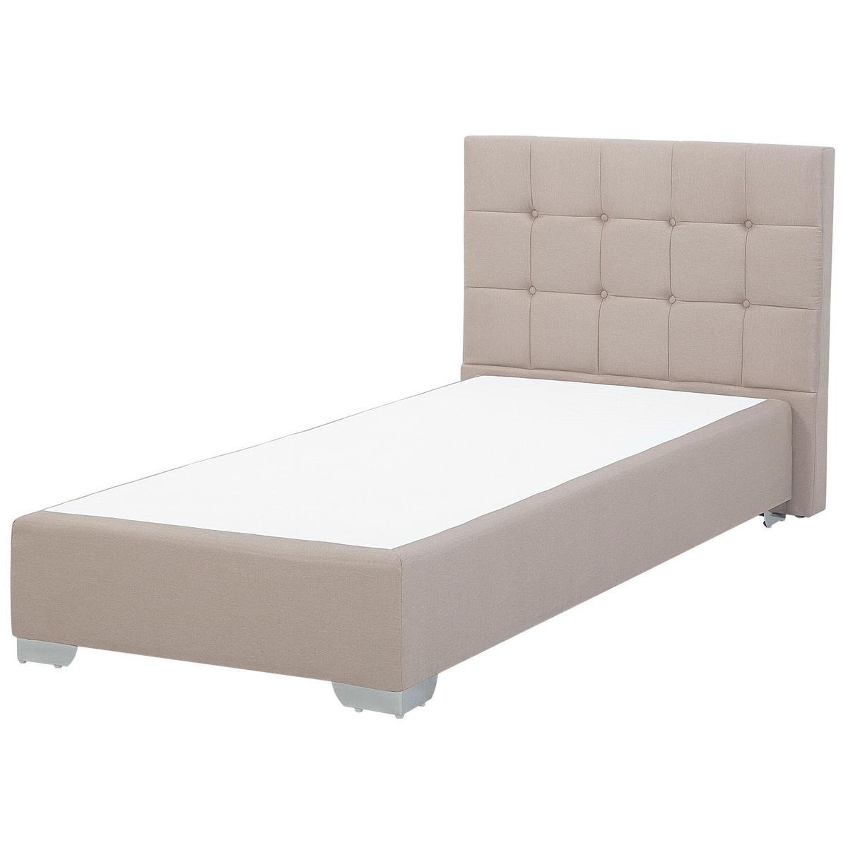 BOXSPRINGBETT 90/200cm Sandbeige Admiral - Beige, Textil (90/200cm) - Beliani
