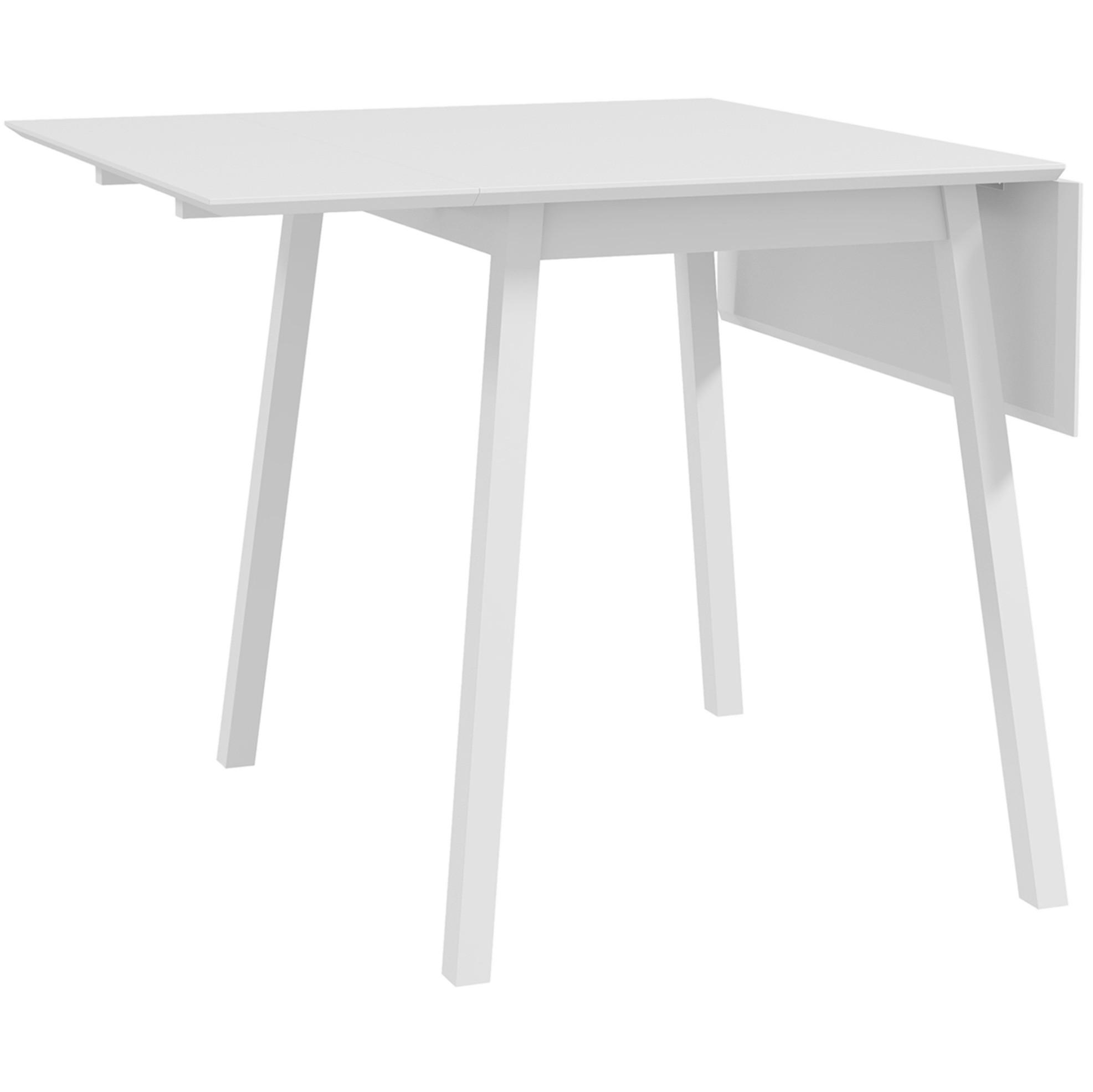 Redom JÍDELNÍ stůl 110/86/75 cm sklápěcí pro 2–4 osoby, do malých prostor, dřevo, Bílá