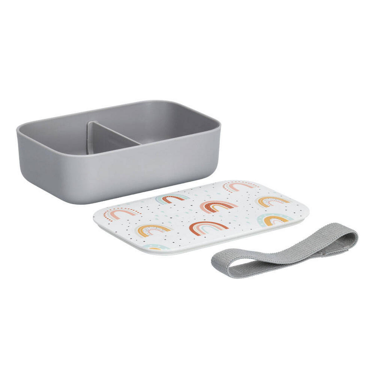 LUNCHBOX Rainbow 19/12,5/6,5 cm - Grau, Kunststoff (12.5/6/19cm)