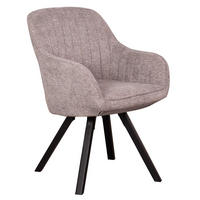 ESSZIMMERSTUHL Matera drehbar 59/84/61 cm - Hellgrau/Schwarz, Textil/Metall (59/84/61cm) - Mr. Deko