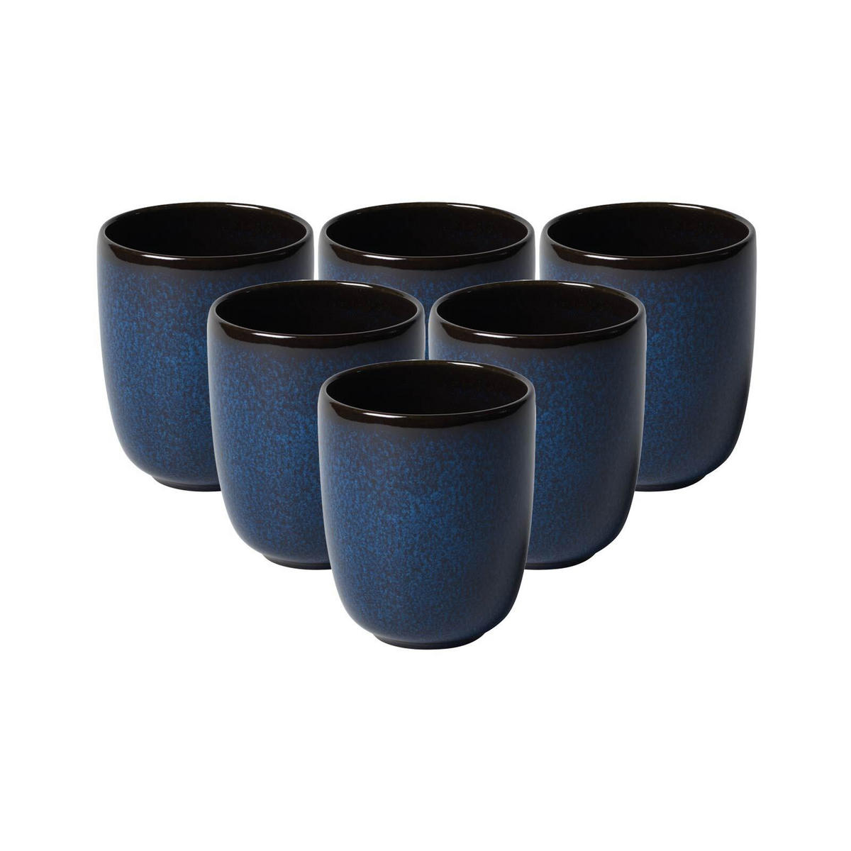BECHER OHNE HENKEL Lave Bleu 400 ml 6er Set - Blau, Keramik (0.4L) - like.Villeroy & Boch