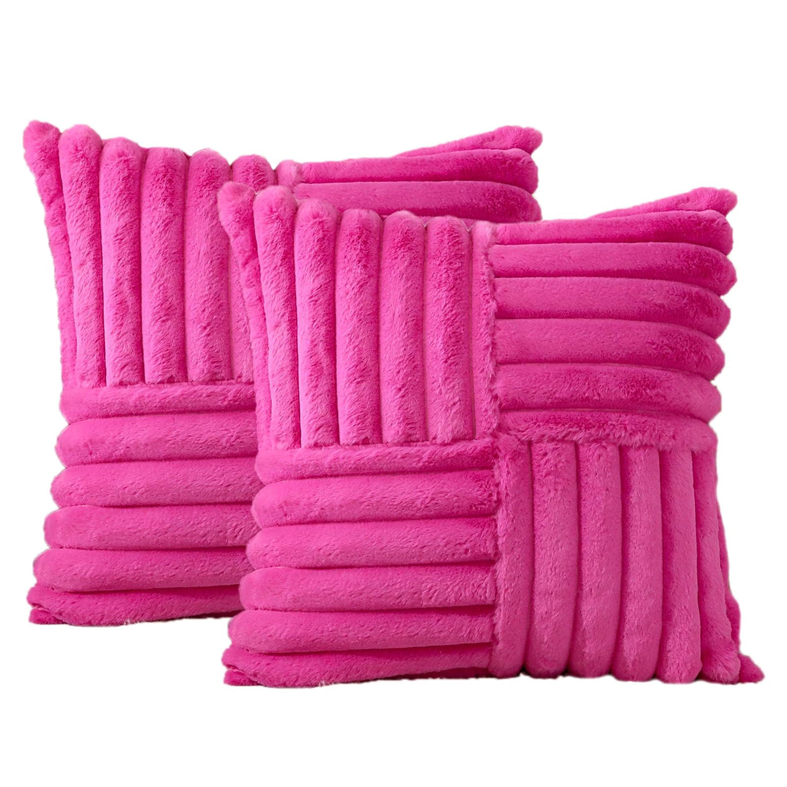 KISSENHÜLLE UNI Plüsch & Samt 45/45 cm - Magenta, Textil (45/45cm) - Kaket