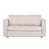 SCHLAFSOFA 2-Sitzer Beigefarben Samteffekt LEON - Creme, Textil (71/78/147cm) - Miliboo