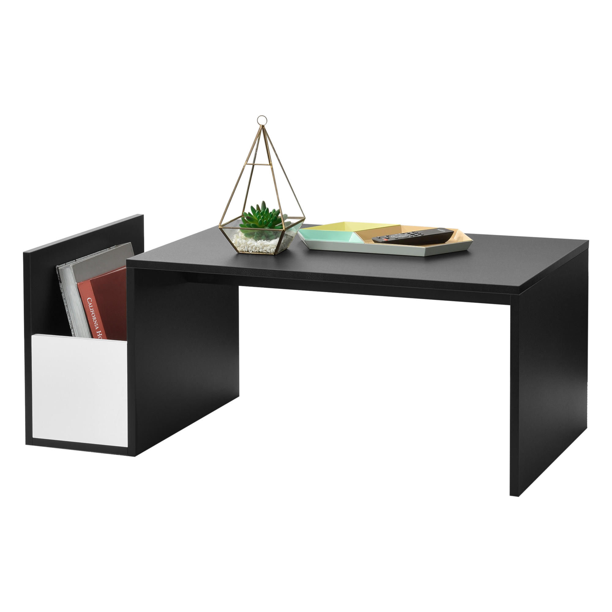 COUCHTISCH Bollnäs 90/45/35 - Schwarz, Holzwerkstoff (45/90/35cm) - [en.casa]