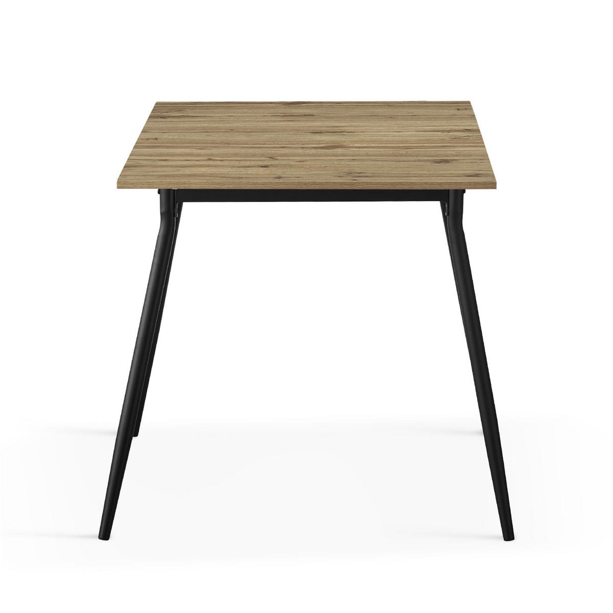 ESSTISCH JONTE 80-120/80/76 cm - Schwarz/Eiche Artisan, Holzwerkstoff/Metall (80/80/76cm) - B&D Home