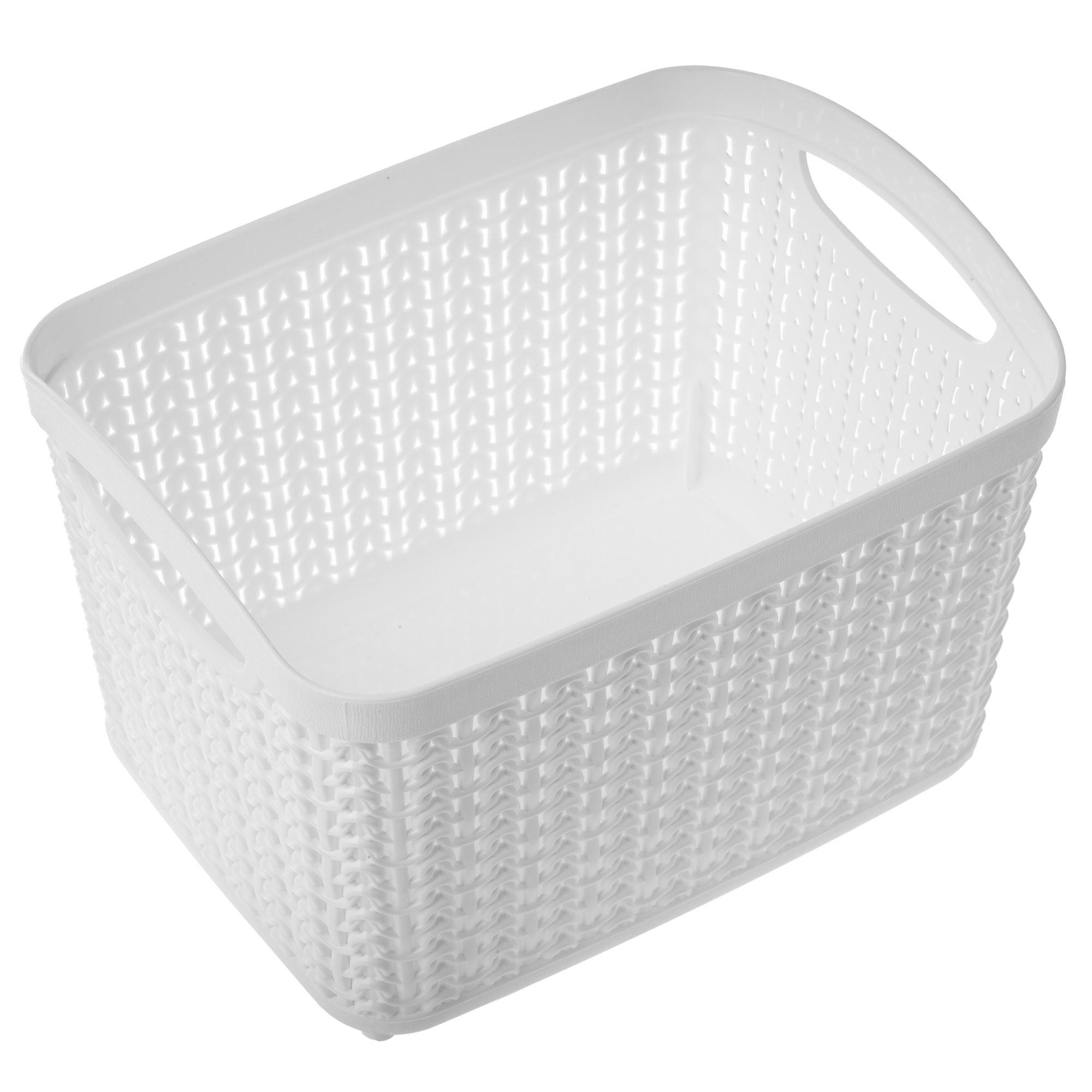 PLASTIKKORB 3,3 l, weiß - Weiß, Kunststoff (14/19cm) - KADAX