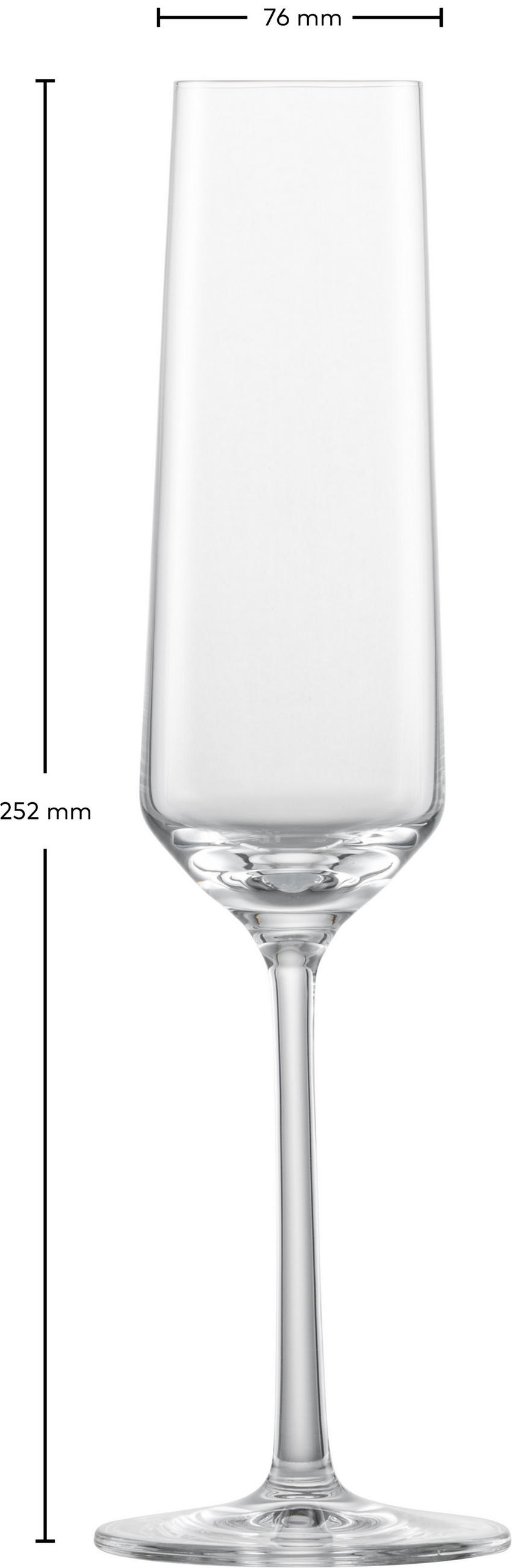 CHAMPAGNERGLAS Champagnergläser Pure 215 ml - 6 Stück - Transparent, Glas (0.215L) - Zwiesel Glas