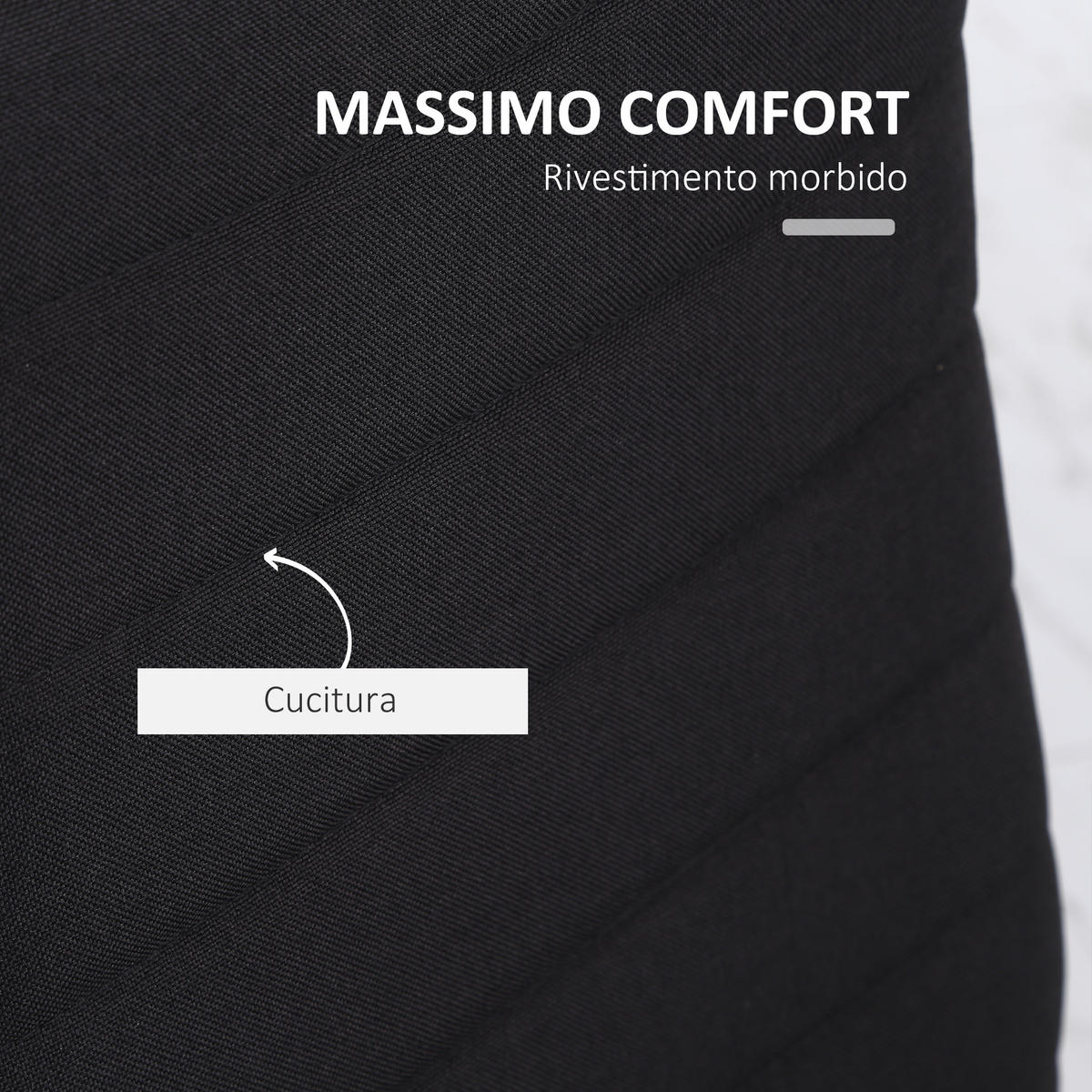 STÜHLE Schwarz 4 Stück - Schwarz, Textil (41/97/50cm) - GiPP