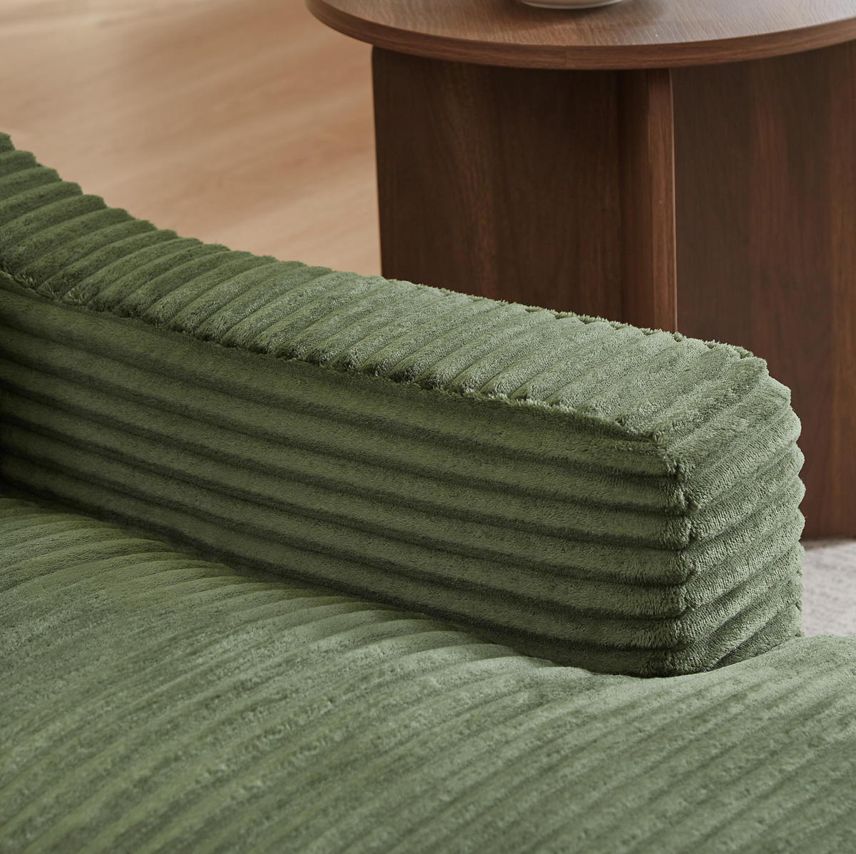 SESSEL ausziehbar Grün mit Doppelschicht-Design - Grün, Textil (162/68/100cm) - Meubliv