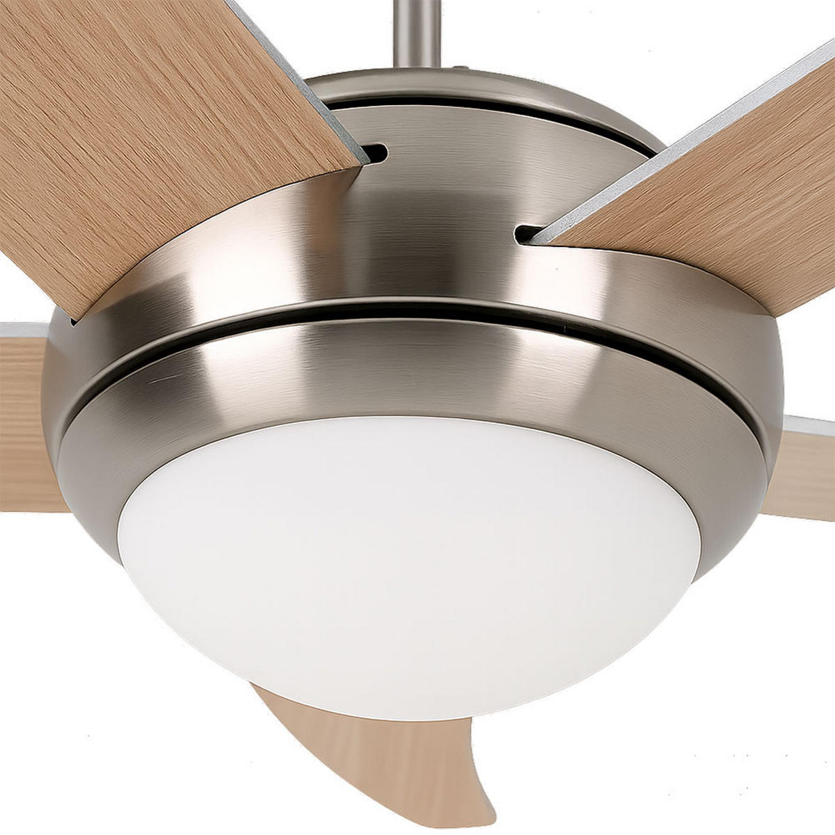 DECKENLEUCHTE Holzoptik Braun mit Fernbedienung - Braun, Glas (132/41/41cm)