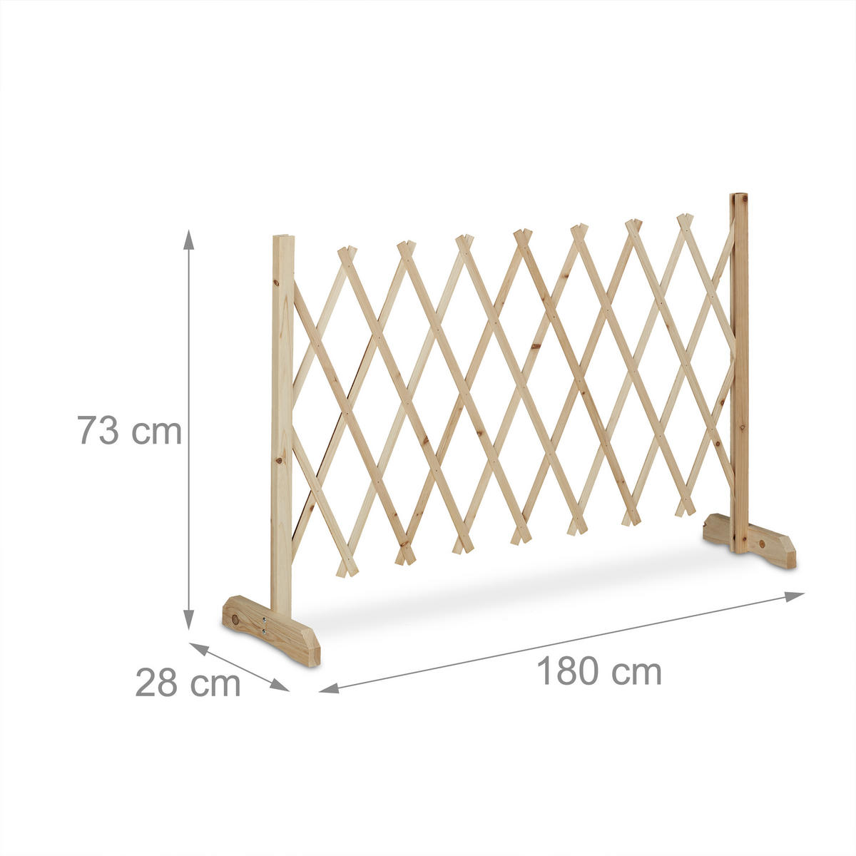 RANKGITTER - Hellbraun, Holz (180/73/28cm) - Relaxdays
