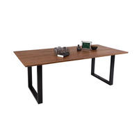 ESSTISCH ATLANTA - Schwarz/Braun, Holz/Metall (100/200/77cm) - SAM