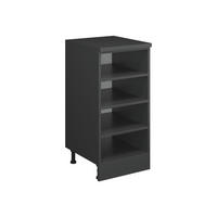 KUCHYŇSKÁ SKŘÍŇKA POD ŠIKMOU STŘECHU R-Line, Antracit/Antracit, 40 cm bez zkosení, otevřený - antracitová, kompozitní dřevo (40/83.8/46cm) - Vicco