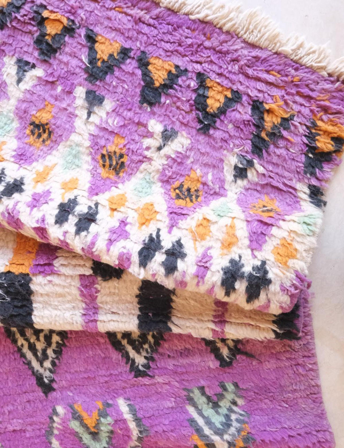 BERBERTEPPICH aus reiner Wolle 197x 304 cm - Lila, Naturmaterialien (197/304cm) - AFK Living