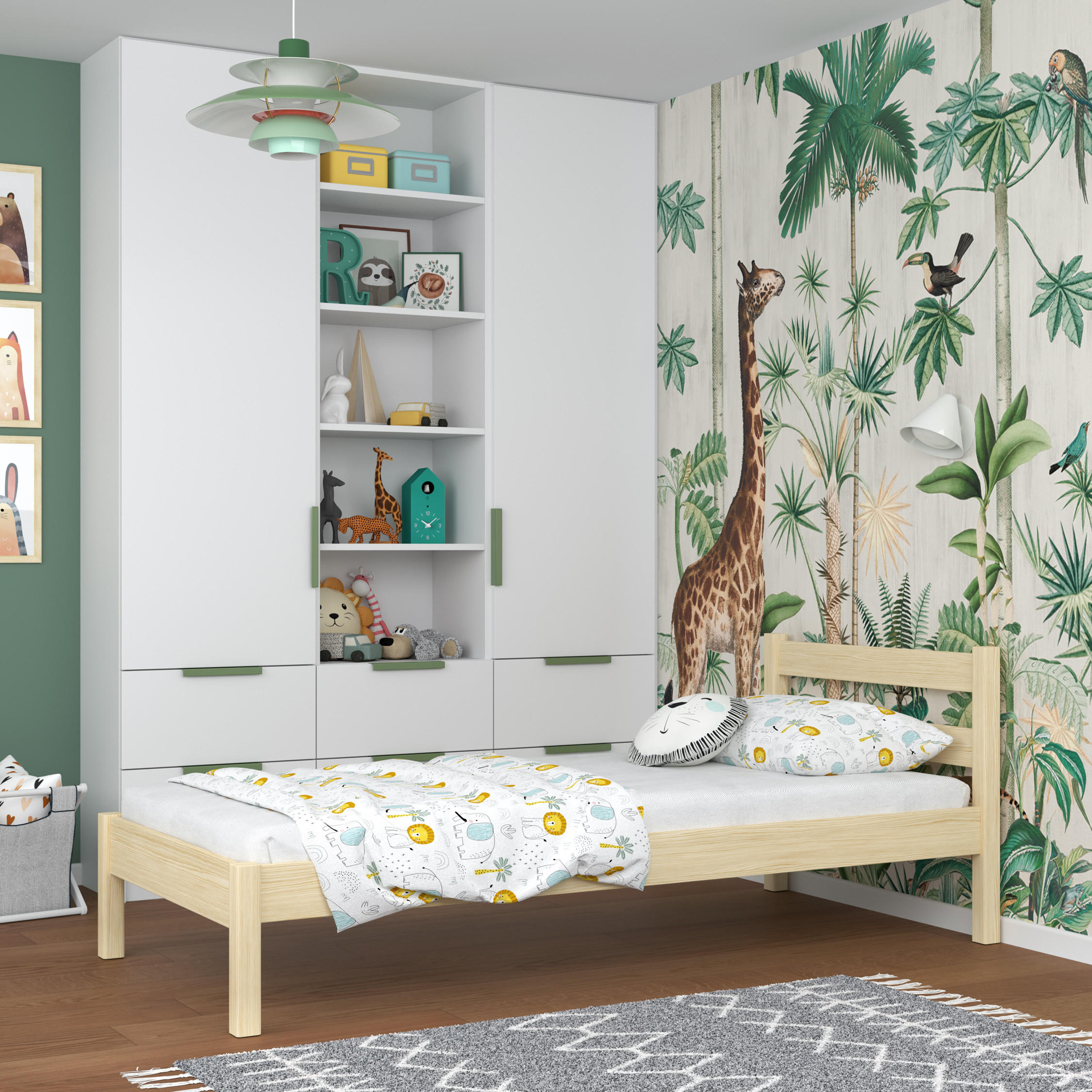 BETT N01 Klare Kiefer 120/200 - Braun, Naturmaterialien/Holz (120/200cm) - N-Wood