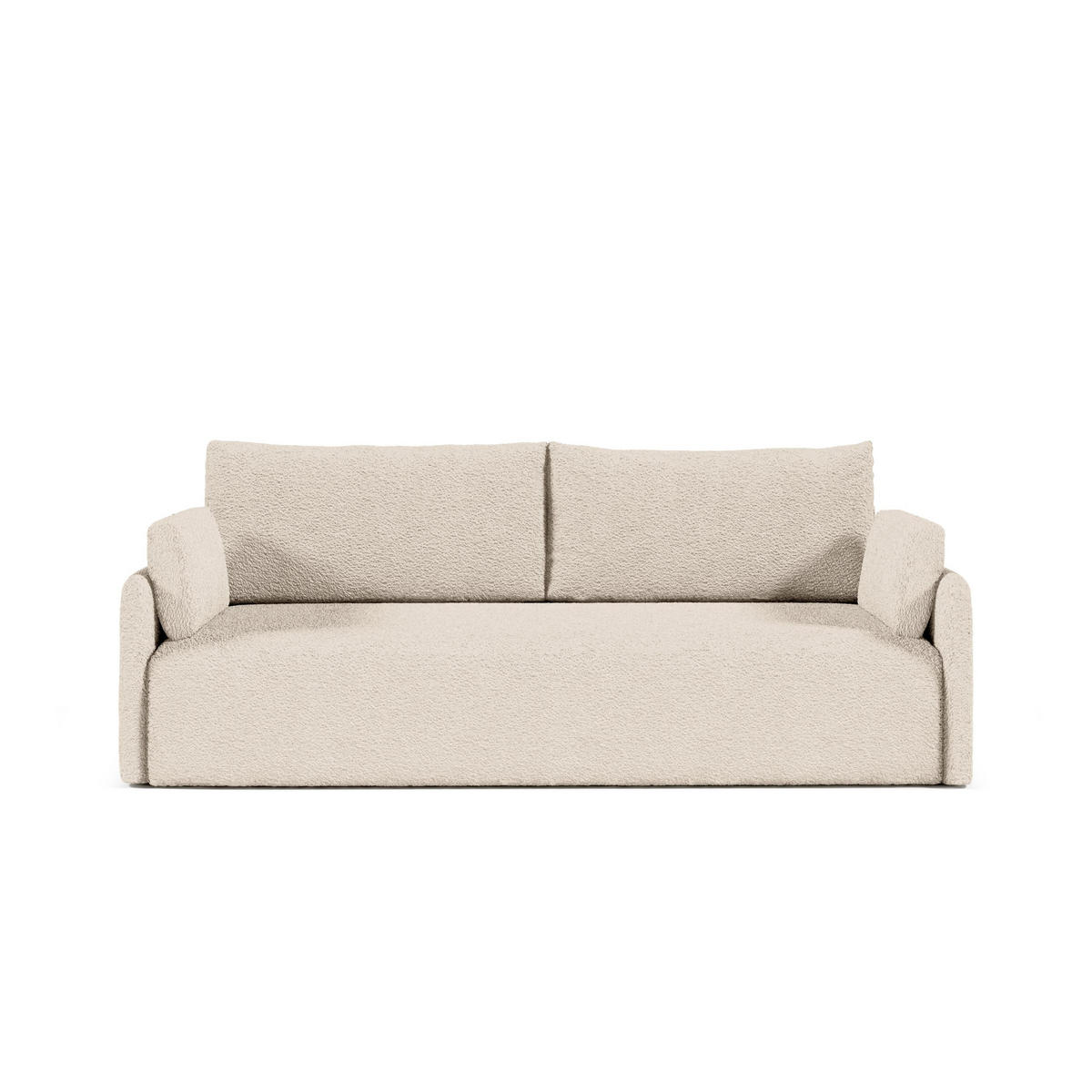 SOFA aus Bouclé-Stoff Femmo 4 Sitzer, Hellbeige - Beige, Textil (86/91/205cm) - Fedve