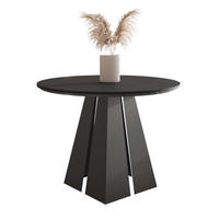 AUSZIEHTISCH FORTE 100/76 cm, Schwarz - Schwarz, Holzwerkstoff/Metall (100/100/76cm) - Idohome