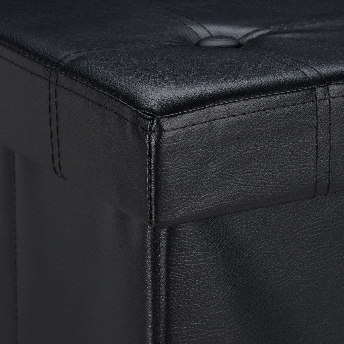 SITZHOCKER - Schwarz, Holzwerkstoff/Kunststoff (37/38/37cm) - Relaxdays