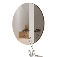 WANDSPIEGEL in Artisan Eiche rund Flurspiegel Ø 70 cm, Borga - Eiche Artisan, Glas/Holzwerkstoff (70/70/6cm) - Inn.Furn