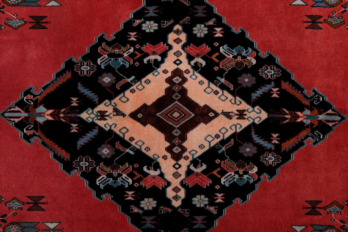 ORIENTTEPPICH handgeknüpft Afshar Rosa, Rot 210/160 cm Schurwolle - Pink/Rot, Textil (160/210cm) - Looma