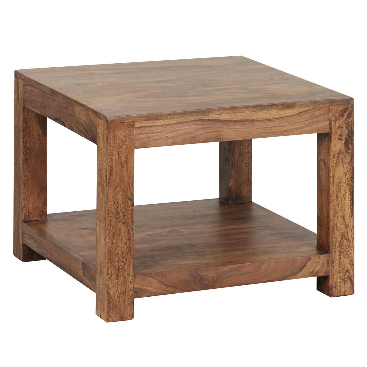COUCHTISCH ALLA Sheesham Beistelltisch - Sheeshamfarben, Holz (60/60/45cm) - tinkaro