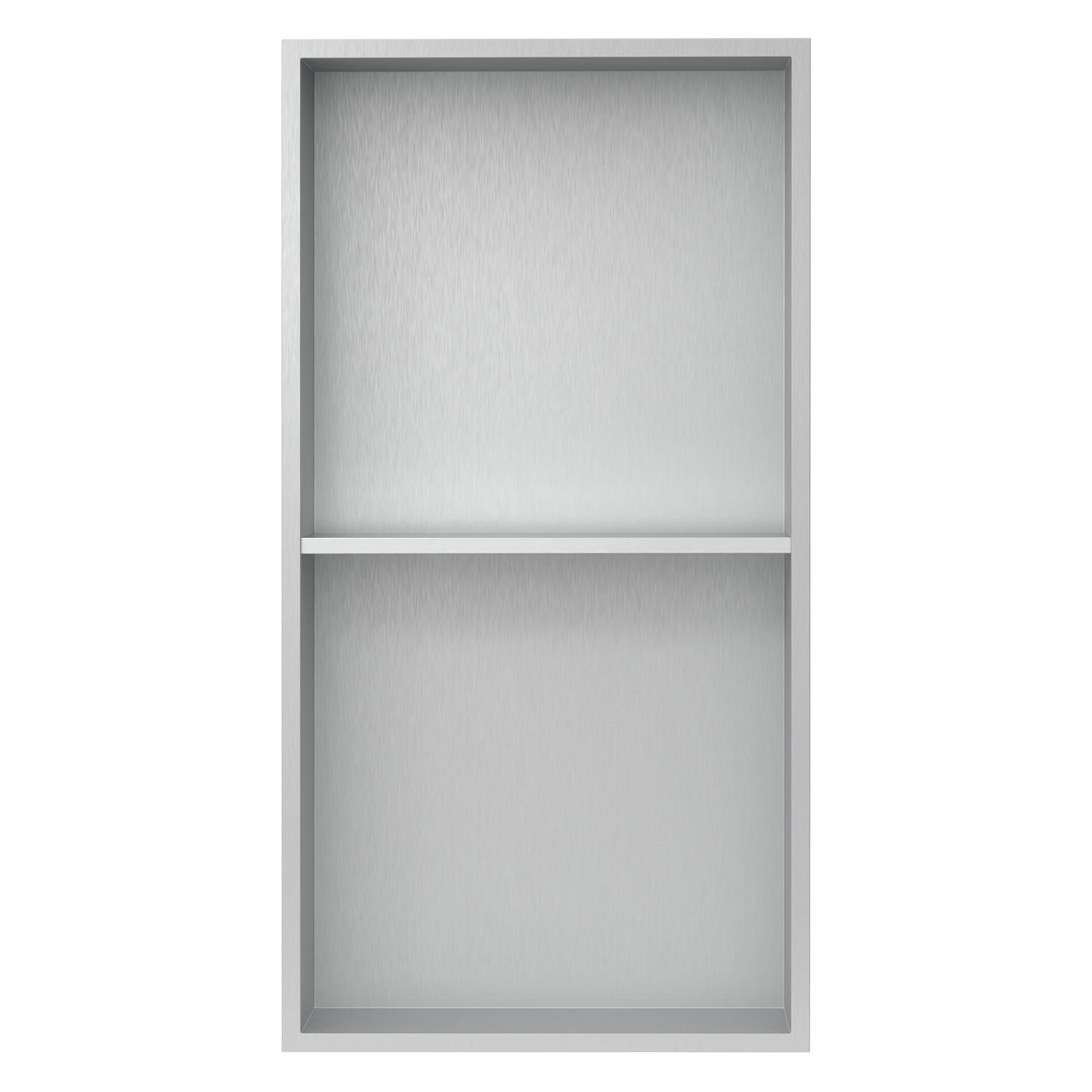 DUSCHNISCHE Silber 30/60 cm - Silberfarben, Metall (62/10/63cm) - LuxeBath