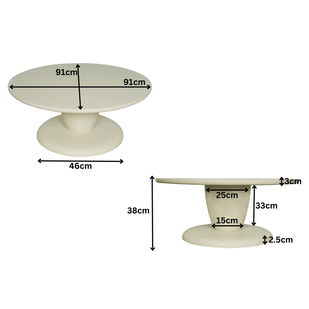 COUCHTISCH Mabel Weiß 90/90/38 cm - Weiß, Holz (90/90/38cm) - Starfurn