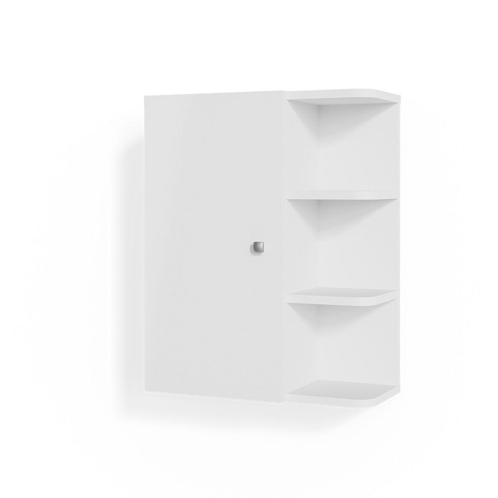 BADSCHRANK Fynn Weiß 47.2 x 59.2 cm - Weiß, Holzwerkstoff (47.2/59.2/21cm) - Vicco