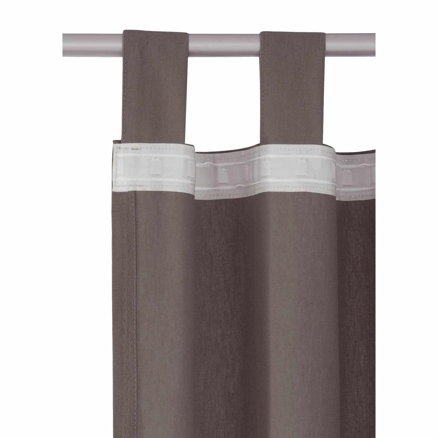 SCHLAUFENVORHANG IM UNI DESIGN DOVE Blickdicht - Dunkelgrau, Textil (140/0.5/255cm) - Tom Tailor