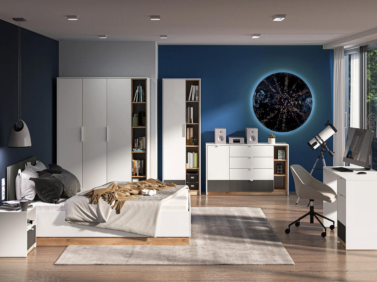 KOMMODE – 138 cm – Torino – Weiß - Weiß, Holzwerkstoff (138/86/40cm) - hi-markt