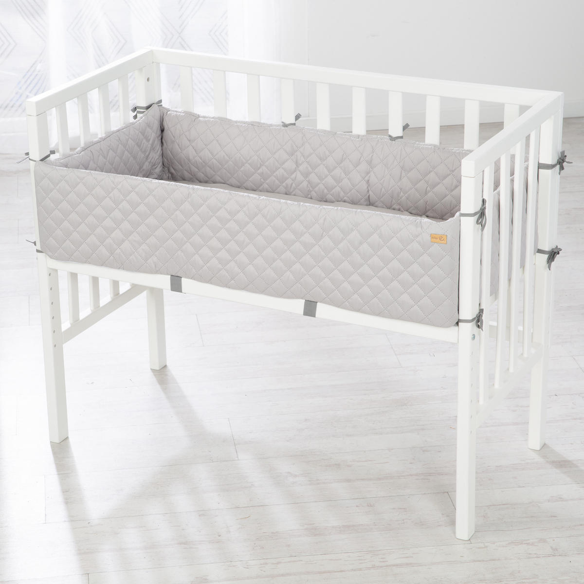 BEISTELLBETT roba Style grau 2in1 Set 90 x 45 cm - Weiß/Grau, Holzwerkstoff (45/90cm) - Roba
