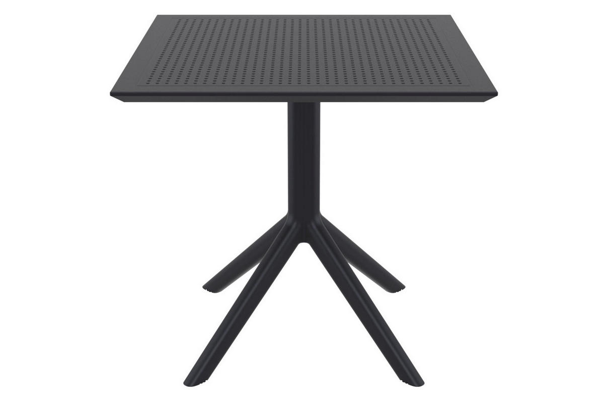 GARTENTISCH Sylt 80 cm schwarz - Schwarz, Kunststoff (74/80/80cm) - TPFGarden