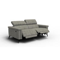 RELAXSOFA NORDEL 3-Sitzer, taupe - Taupe/Schwarz, Holz/Textil (194/80/105cm) - Courtois Laville