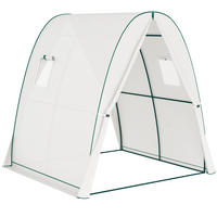 GEWÄCHSHAUS, 180L x 180B x 200H cm - Weiß, Kunststoff/Metall (180/200/180cm) - Outsunny