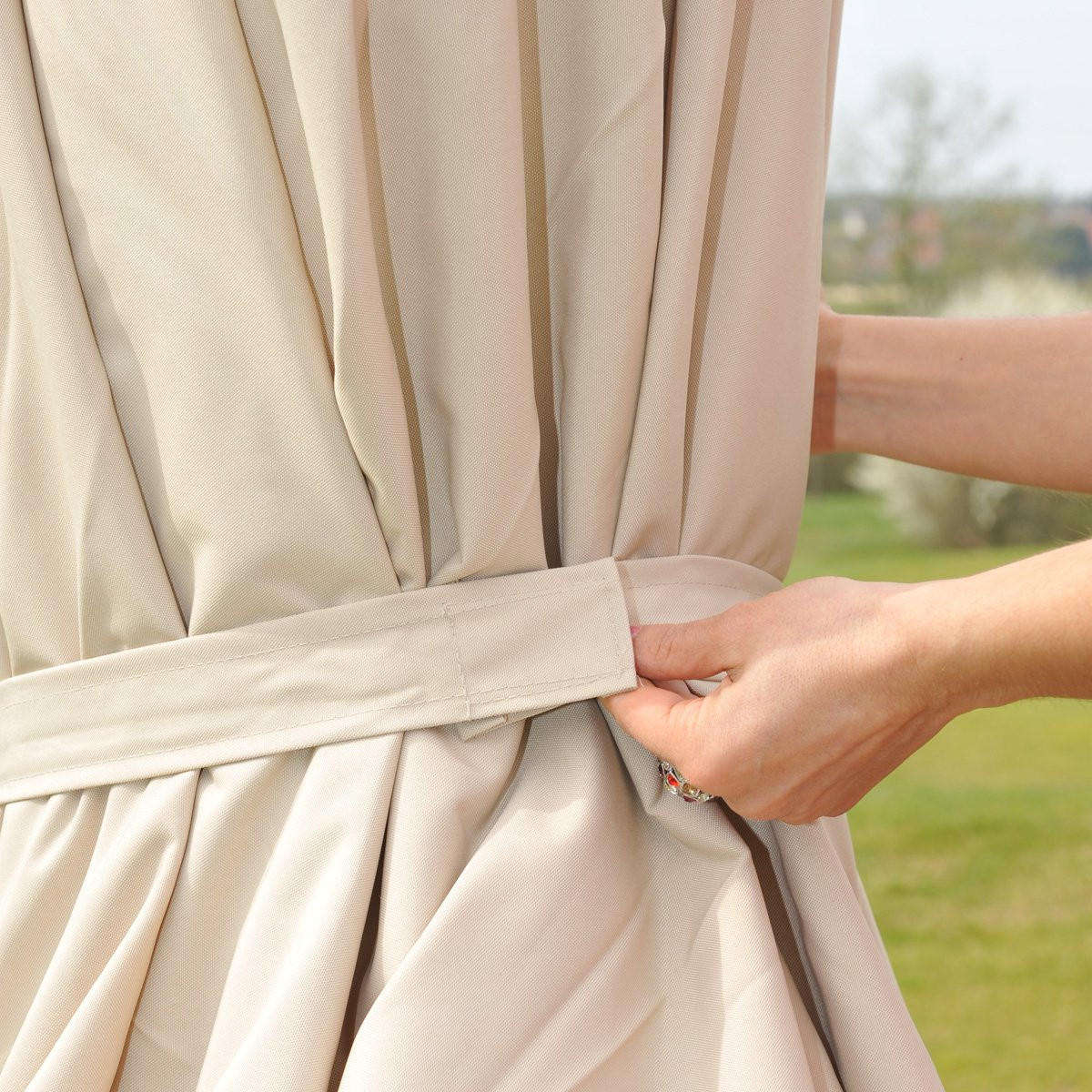 SONNENSCHIRM PRO Cremeweiß - Weiß, Metall (500/500cm) - MCW