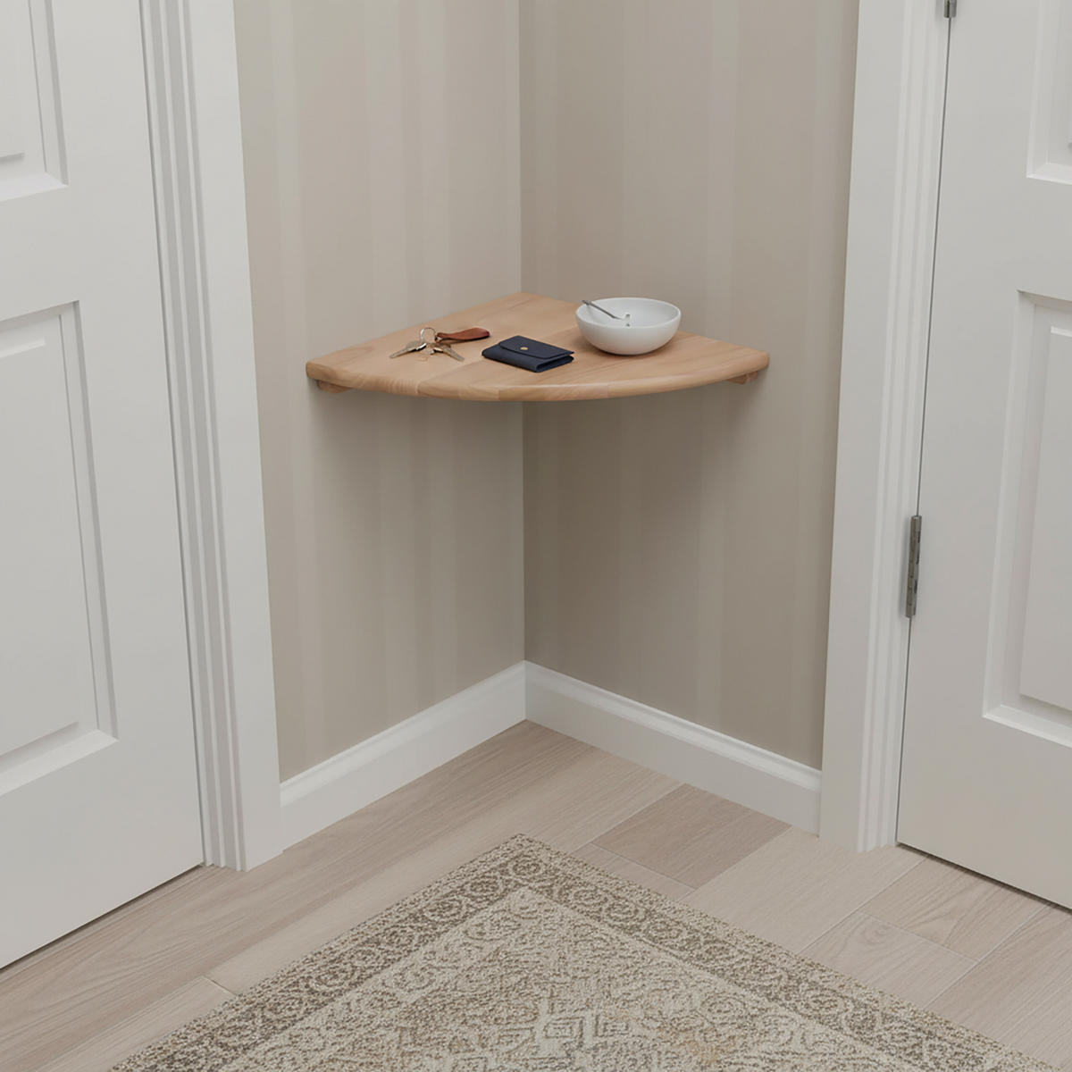 ROHOVÁ pol. - svetlohnedá, drevo (35/3/35cm) - Relaxdays