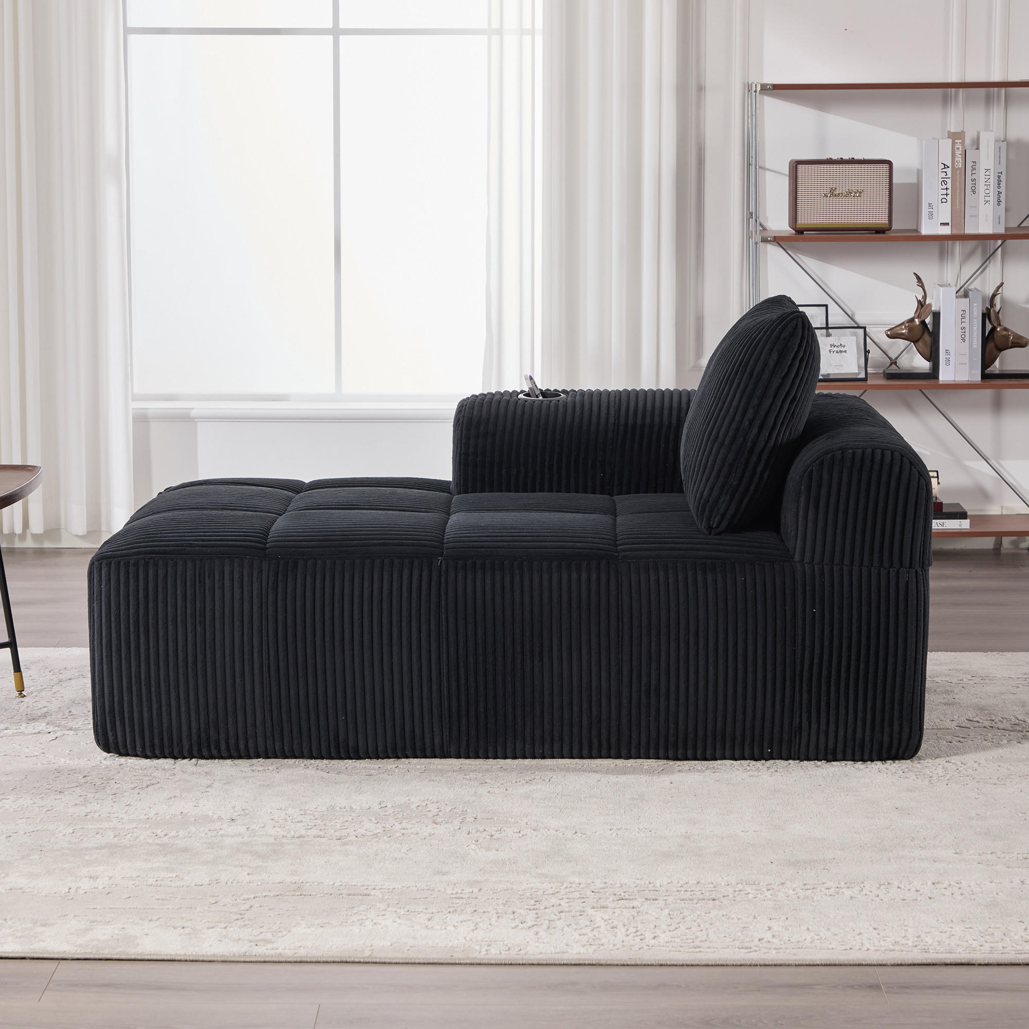 Thumbnail - Redom Sofa, Schwarz, Textil, 93x61x158 cm, Wohnzimmer, Sofas & Couches, Sofas