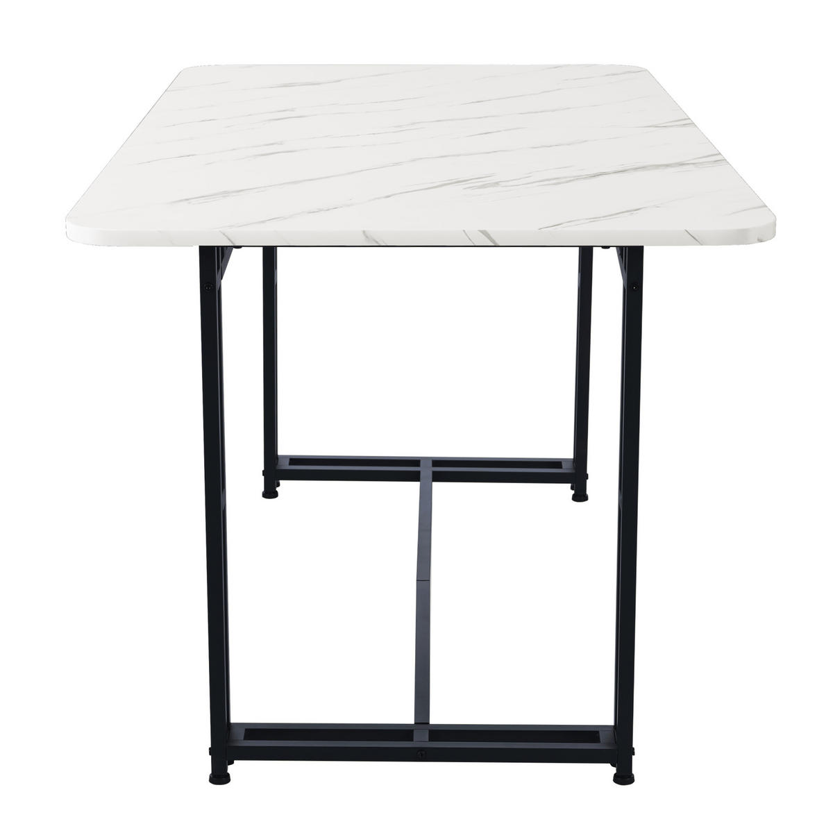 ESSTISCH Schwarz 120/70/74 cm - Schwarz, Holzwerkstoff/Metall (120/70/74cm) - Urban Meuble