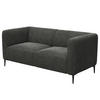 2,5-SITZER SOFA - Schwarz/Grün, Textil/Metall (175/74/88cm) - home24
