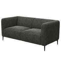 2,5-SITZER SOFA - Schwarz/Grün, Textil/Metall (175/74/88cm) - home24
