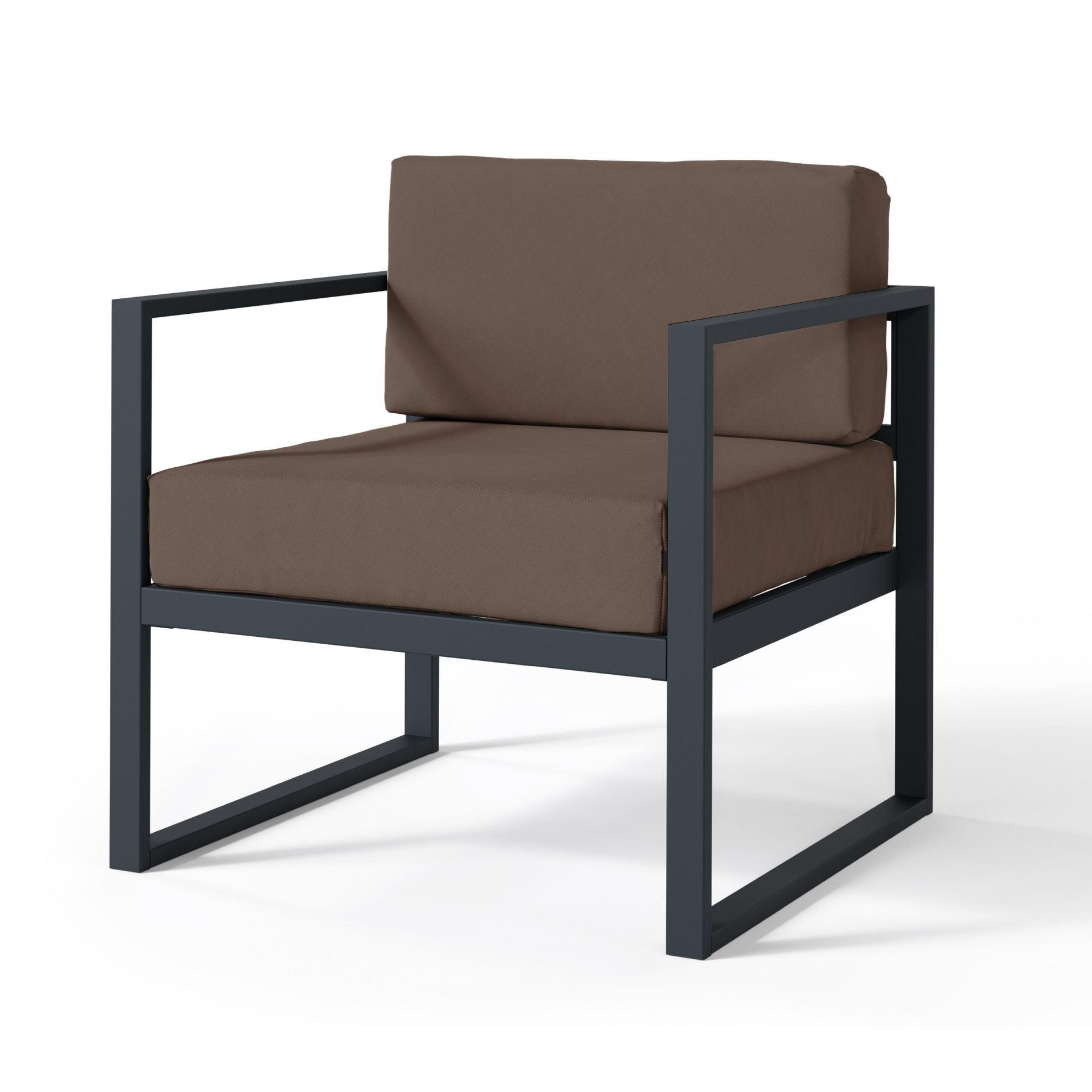 LOUNGESESSEL Dywilly Braun/Schwarz mit wasserabweisendem Stoff - Braun, Textil (69/72/65cm) - Selsey