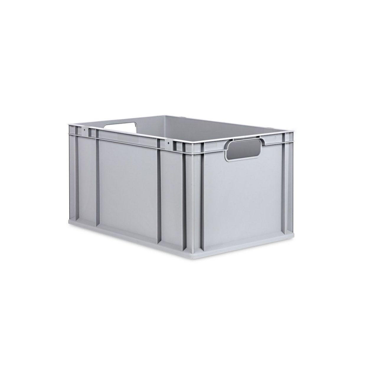 EUROBOX 5x Nextgen Economy Mit Scharnierdeckel Grau/Rot Griffe Offen 65 Liter - Rot, Kunststoff (40/32/60cm) - PROREGAL